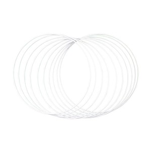 Rayher Metallringe-Set beschichtet weiß Ø 25,0 cm, 10 St.