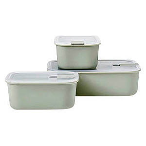 MEPAL Frischhaltedosen-Set EasyClip grün 2x 0,7 l und 1x 1,5 l, 1 Set