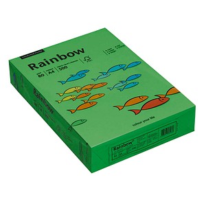 Rainbow Kopierpapier COLOURED PAPER intensivgrün DIN A4 80 g/qm 500 Blatt