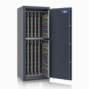 ISS safe4key Schlüsseltresor grau mit 1040 Haken, Doppelbartschloss, 50,0 x 42,0 x 130,0 cm, 1 St.