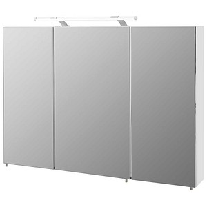 MÖBELPARTNER Spiegelschrank Dorina 124889 weiß glanz 100,0 x 16,0 x 75,7 cm