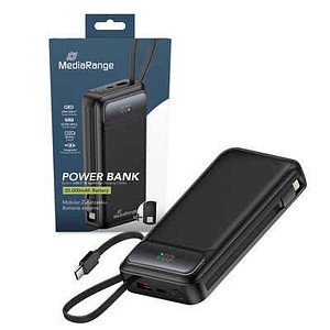 MediaRange MRMA756 Powerbank 20.000 mAh schwarz