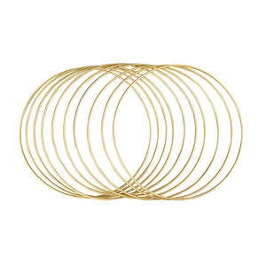 Rayher Metallringe-Set beschichtet gold Ø 20,0 cm, 10 St.