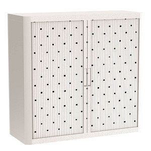 PAPERFLOW easyOffice Black & White Rollladenschrank 60500 2 Fachböden 110,0 x 41,5 x 104,0 cm