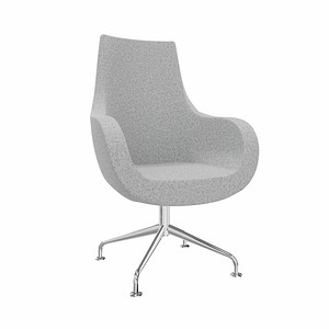 fm Sessel Pirum hellgrau chrom Stoff 71,0 x 73,0 x 110,0 cm, 1 St.