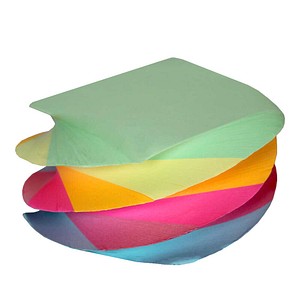M&M Notizzettel geleimt bunt 8,6 x 8,6 cm, 600 Blatt, 1 Block