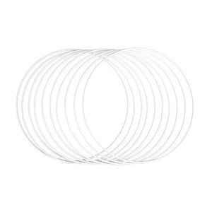 Rayher Metallringe-Set beschichtet weiß Ø 20,0 cm, 10 St.