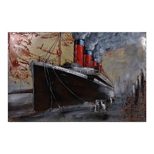 Garden Pleasure Wandbild 3D Schiff, Metall