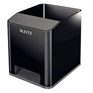 LEITZ Stiftehalter Duo Colour schwarz/grau Polystyrol 2 Fächer 9,0 x 10,1 x 10,0 cm