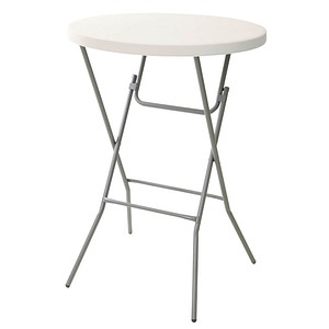 Stehtisch rund Kunststoff weiß 80,0 x 80,0 x 110,0 cm, 1 St.