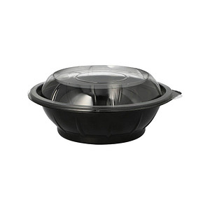 STARPAK Einweg-Salatschalen Snap It schwarz 1000,0 ml, 25 St.