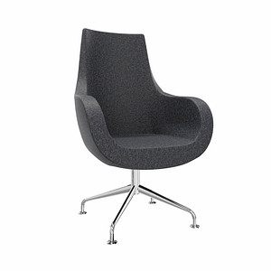 fm Sessel Pirum anthrazit chrom Stoff 71,0 x 73,0 x 110,0 cm, 1 St.