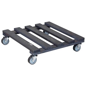 WAGNER® design yourself Pflanzenroller GH 0412 Holz anthrazit quadratisch 38,0 x 38,0 x 9,5 cm, 1 St.