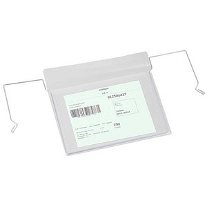 EICHNER Sichttaschen mit Drahtbügel DIN A6 quer transparent glatt, 50 St.