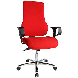 Topstar Bürostuhl Top Point Deluxe, TO29X G21 Stoff rot, Gestell chrom