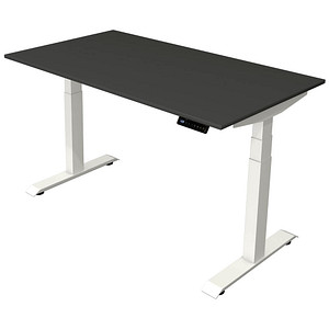 Kerkmann Move 4 elektrisch höhenverstellbarer Schreibtisch anthrazit rechteckig, T-Fuß-Gestell weiß 140,0 x 80,0 cm
