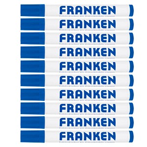 FRANKEN Whiteboard-Marker blau 2,0 - 6,0 mm, 10 St.
