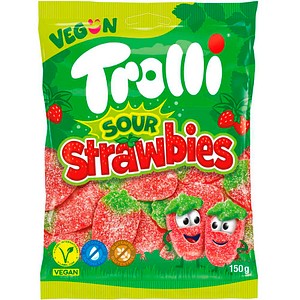 Trolli SOUR Strawbies Fruchtgummi 150,0 g, 1 St.