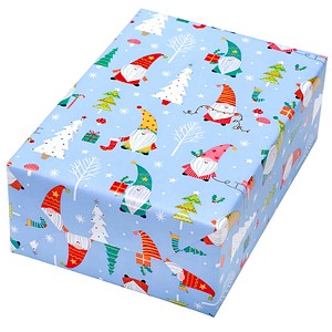 JUNG SCHÖNER VERPACKEN Geschenkpapier Trollby Weihnachts-Trolle mehrfarbig, 20,0 m