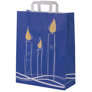 VP Geschenktüten Kerze blau/weiß 22,0 x 28,0 cm, 250 St.