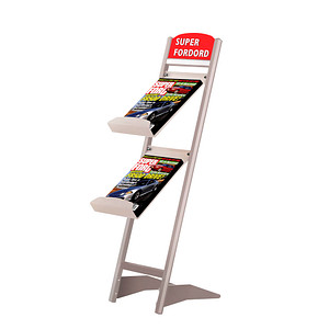 update displays Prospektständer Rapid silber DIN A4 2 Fächer 26,5 x 35,0 x 100,0 cm, 1 St.