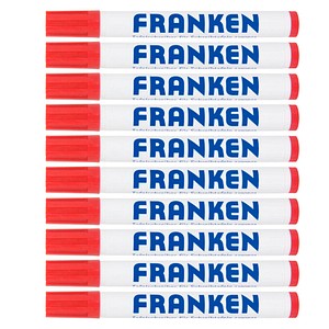 FRANKEN Whiteboard-Marker rot 2,0 - 6,0 mm, 10 St.