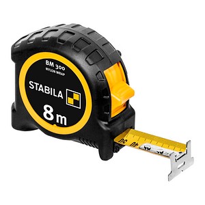 STABILA Maßband BM 300 NYLON-WRAP, 1000er-Skala 19572, Stahl 8,0 m