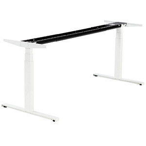 ith möbel EasyT elektrisch höhenverstellbares Schreibtischgestell titanweiß ohne Tischplatte, T-Fuß-Gestell weiß 120,0 - 180,0 x 80,0 cm