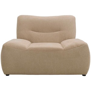 DOMO Collection Sessel Cesena beige schwarz Stoff 122,0 x 109,0 x 81,0 cm, 1 St.