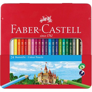 FABER-CASTELL Classic Buntstifte farbsortiert, 24 St.