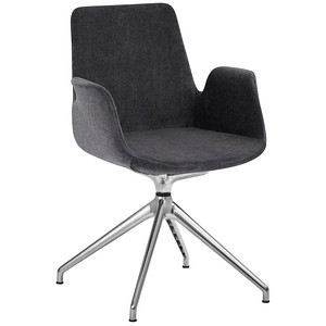 Mayer Besuchersessel myHELIOS anthrazit Aluminium poliert Stoff 58,0 x 55,0 x 88,0 cm, 1 St.