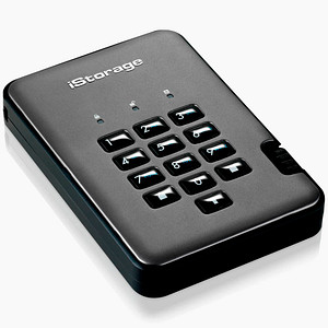 iStorage diskAshur Pro2 2 TB externe HDD-Festplatte grau