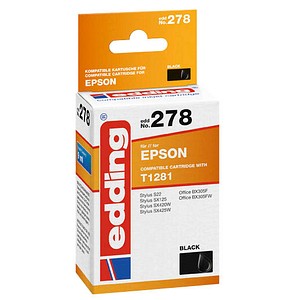 edding EDD-278  schwarz Druckerpatrone kompatibel zu EPSON T1281M