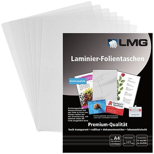 LMG Laminierfolien glänzend für A4 125 micron, 100 St.