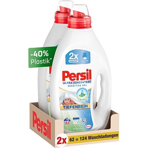 Persil ULTRA KONZENTRAT SENSITIVE GEL TIEFENREIN Waschmittel flüssig, 2x 1,24 l