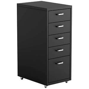 FlexiSpot Rollcontainer schwarz 5 Auszüge 28,0 x 41,0 x 69,0 cm