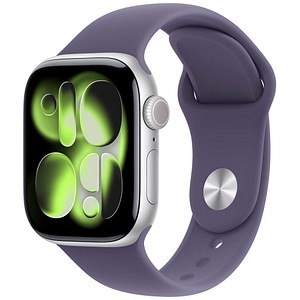 Apple Watch Series 11 42 mm Aluminium (GPS+Cellular) Sportarmband S/M  nebelviolett, silber