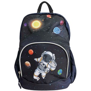DONAU Kindergartenrucksack Astronaut Kunstfaser blau