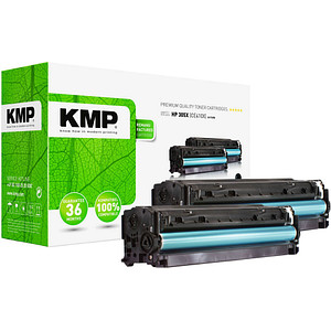 KMP H-T157D  schwarz Toner kompatibel zu HP 305X (CE410XD), 2er-Set