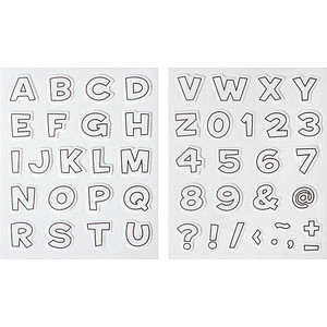 HEYDA Motivstempel-Set Buchstabe & Zahlen 10,0 - 55,0 mm, 1 St.