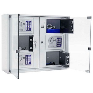 ROTTNER Keysystem Schlüsseltresor weiß, Elektronikschloss, 56,5 x 18,0 x 47,4 cm, 1 St.