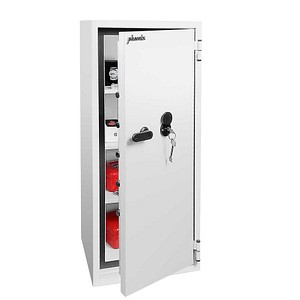 phoenix Tresor FORTRESS PRO Sicherheitsstufe S2 nach EN14450 mit Feuerschutz signalweiß 44,0 x 42,0 x 100,0 cm