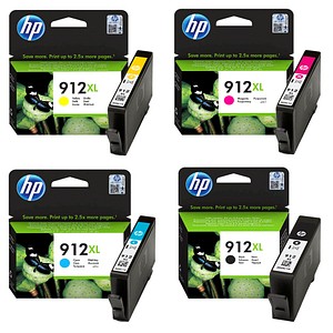 HP 912XL(3YP34AE) schwarz, cyan, magenta, gelb Druckerpatronen, 4er-Set