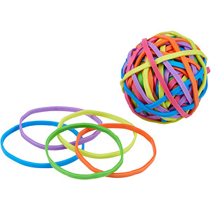 WIHEDÜ Gummibänder neonfarbig 3,0 mm, Ø 6,0 cm, 75 g