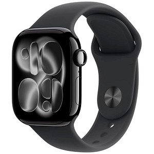 Apple Watch Series 11 42 mm Aluminium (GPS+Cellular) Sportarmband M/L  schwarz, diamantschwarz