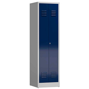 ClassiX Spind enzianblau, lichtgrau X-510701, 1 Schließfach 50,0 x 50,0 x 180,0 cm