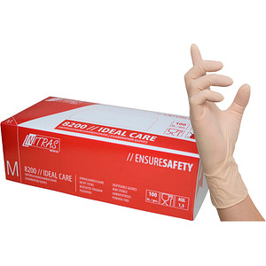 NITRAS MEDICAL unisex Einmalhandschuhe IDEAL CARE weiß Größe M, 100 St.