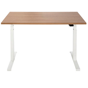 ith möbel EasyT elektrisch höhenverstellbarer Schreibtisch kirschbaum rechteckig, T-Fuß-Gestell weiß 120,0 x 80,0 cm