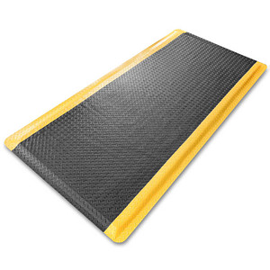 WESEMEYER Anti-Ermüdungsmatte zweilagig schwarz, gelb 90,0 x 150,0 cm