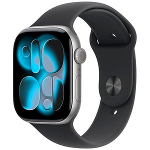 Apple Watch Series 11 46 mm Aluminium (GPS+Cellular) Sportarmband M/L  schwarz, space gray